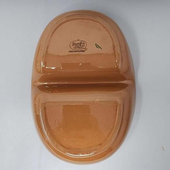 Oval Vintage Stangl Ceramic Divided Serving Dish‎ With Floral Design - Picture 7 of 13